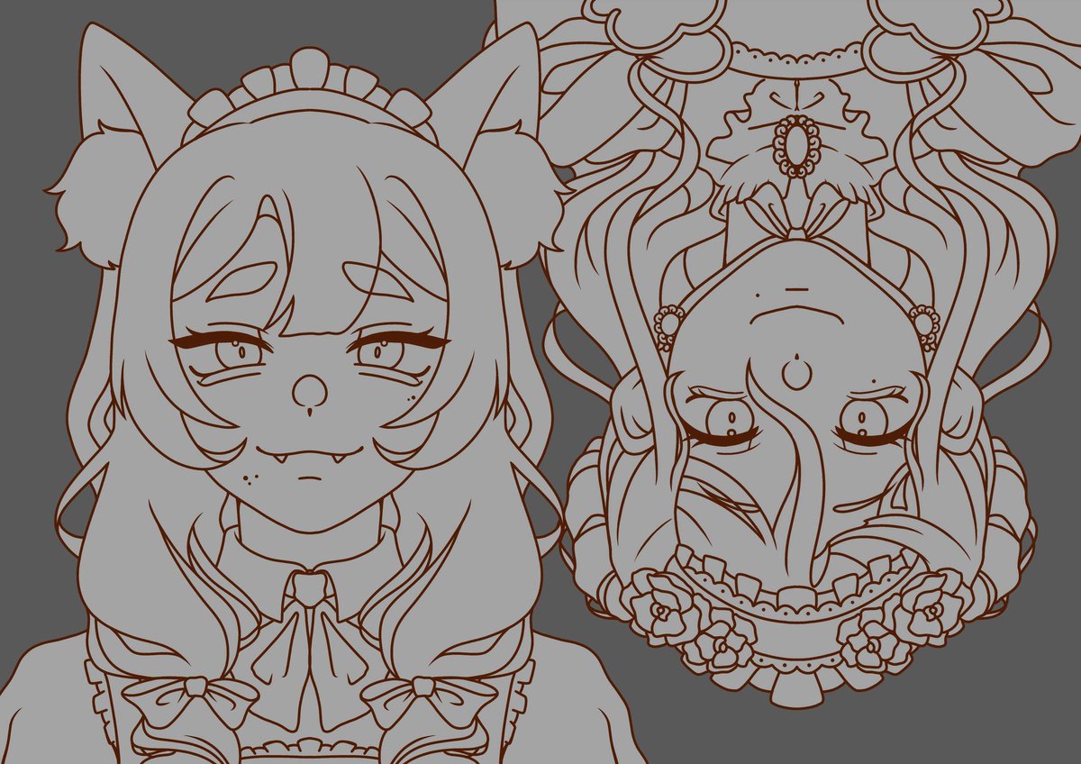 pinynyapple's tweet photo. oc wip (very late to the trend but it suits them too much to not do it) https://t.co/vRG1E9KSMN