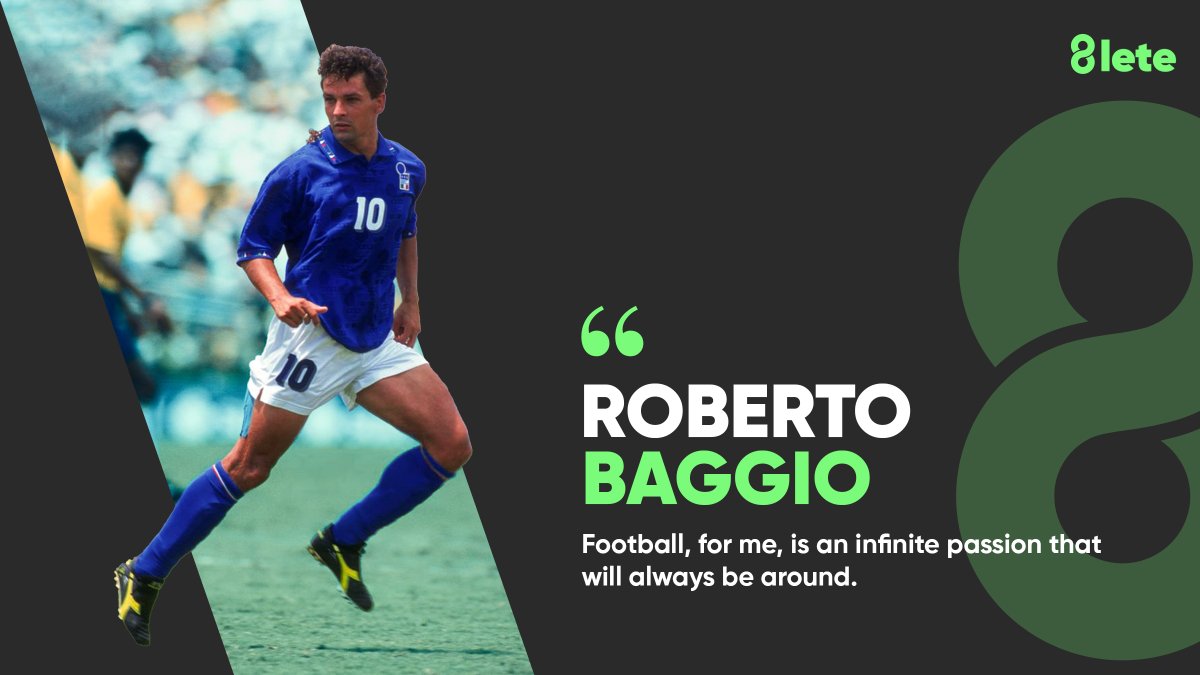 Roberto Baggio played through pain, faced heartbreak in 1994, yet inspired millions with his grace and grit. His journey shows that true greatness isn't just in winning—it's in rising every time you fall. #8lete