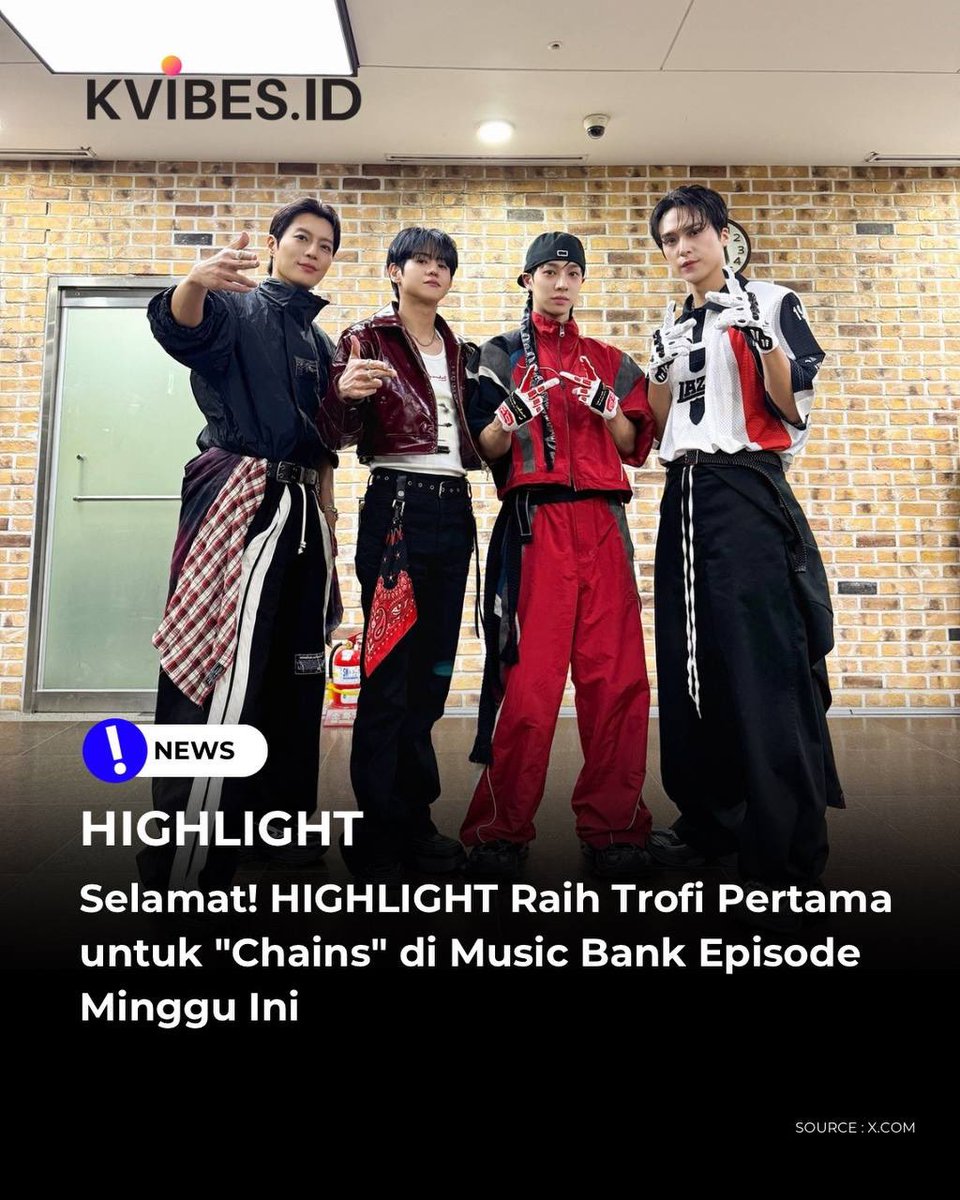 officialkvibes's tweet photo. Selamat kepada HIGHLIGHT yang memenangkan tempat pertama di Music Bank hari ini dengan โChainsโ! ๐ฅณ
#Chains1stWin #HIGHLIGHT68thWin
โโโ
Sc. Kshow analysis
ยฉ KVIBES - Chan
#kvibes_highlight #kvchan #kvibesnews https://t.co/IWzyzM2mBn