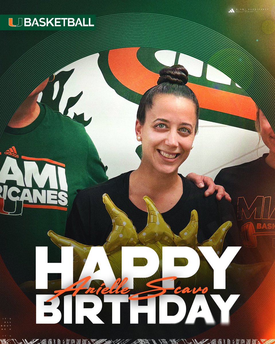 Hurricanes Women’s Basketball (@caneswbb) on Twitter photo Happy Birthday to our Director of Equipment Operations <a href="/ArielleScavo/">Arielle Scavo</a> ‼️Our team and many others appreciate everything you do for us! 🎂🎉 Happy Birthday to our Director of Equipment Operations <a href="/ArielleScavo/">Arielle Scavo</a> ‼️Our team and many others appreciate everything you do for us! 🎂🎉