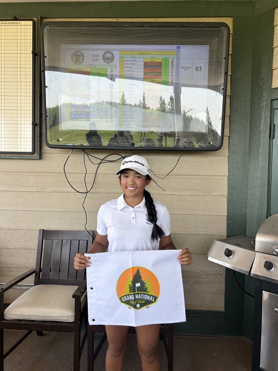 <a href="/StmaAd/">STMA AD</a> @MSHSLjohn <a href="/David_LaVaque/">David La Vaque</a> 
STMA freshman Abby Labrador shoots a 10 under 62 at Grand National Hinckley. 10 birdies, 8 pars! Simply amazing to watch.
