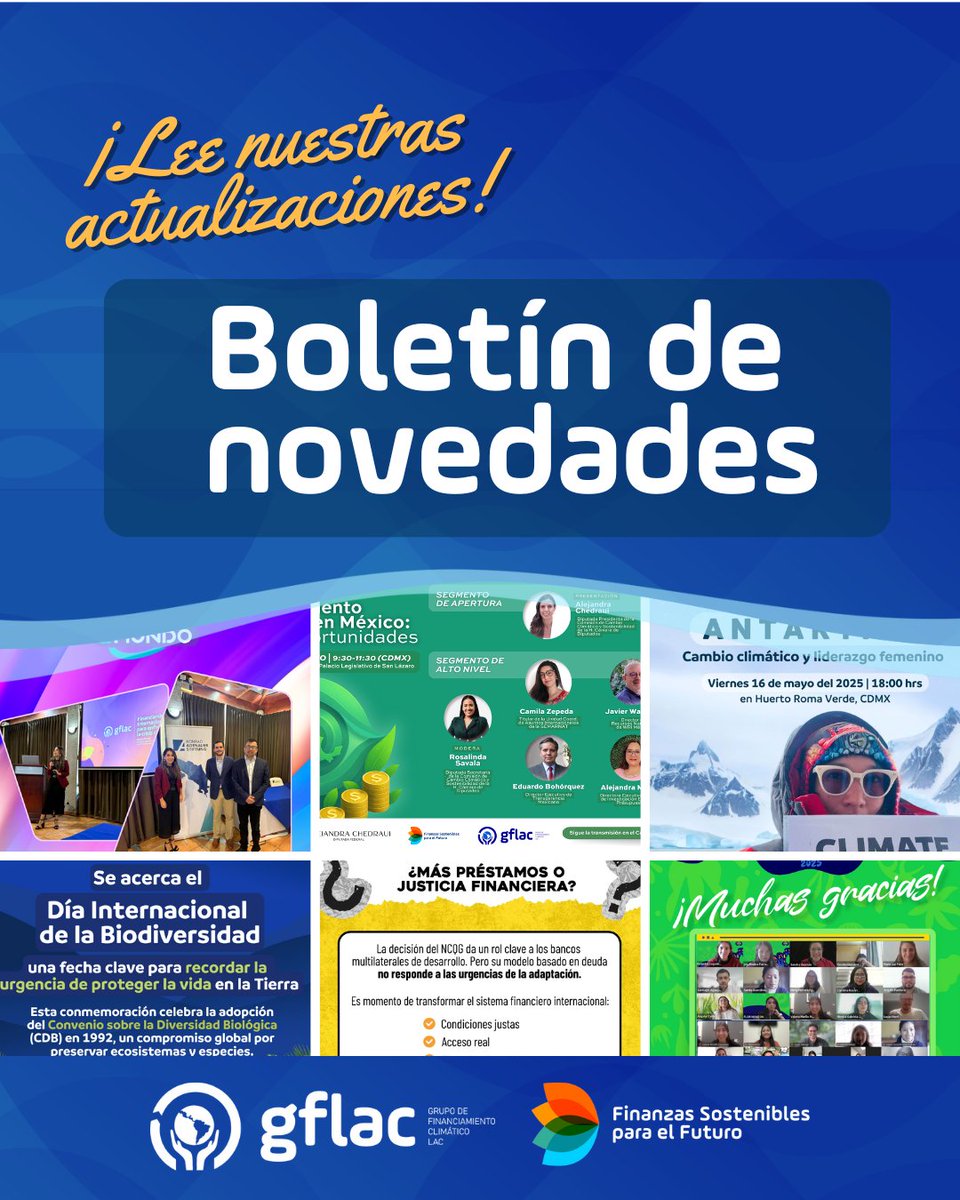 GrupoGFLAC's tweet photo. 📬 Ya está disponible el nuevo boletín de novedades de GFLAC.

🌎 💬 Lee, comparte y sumate a la conversación.
Te deseamos un buen fin de semana y gracias por acompañarnos en esta agenda urgente.

👉Accede en https://t.co/r3yFLz1ioY https://t.co/EaJesgwn01