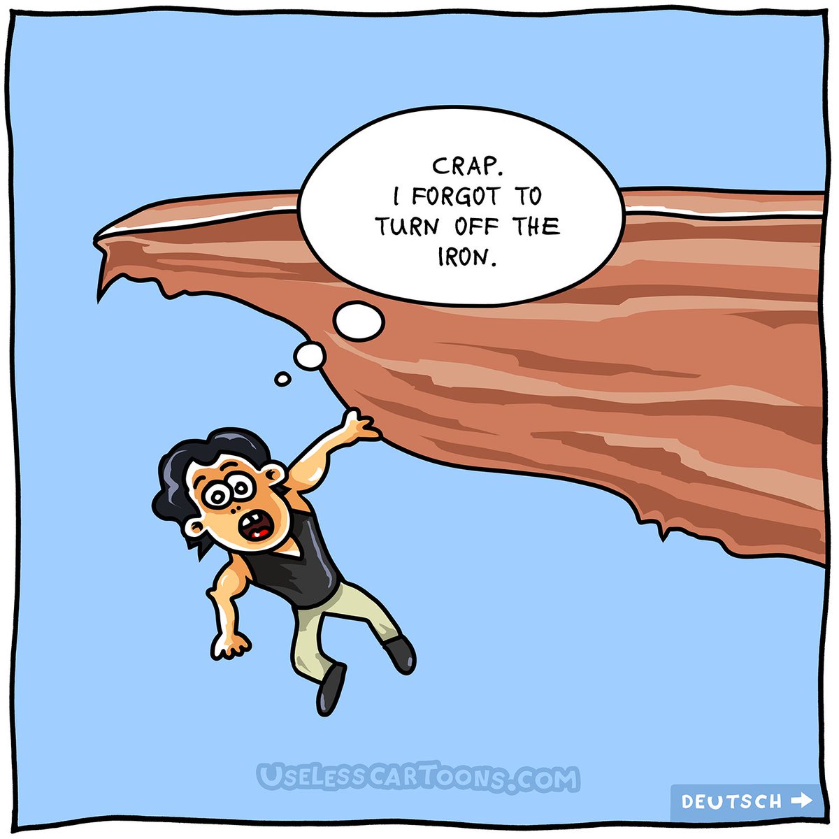 ohnesinncom's tweet photo. Cartoon 123:
🇺🇸 🇬🇧 🇨🇦 On the rock
🇩🇪 🇦🇹 🇨🇭 Am Felsen
#Iron #Thought #MI #MissionImpossible #TomCruise #Bügeleisen #Gedanke #onepanelcomic #cartoon #cartoons #comic #comicstrip #fun #funny #humor #ohnesinncom #uselesscartoons https://t.co/e9aijf6gXO