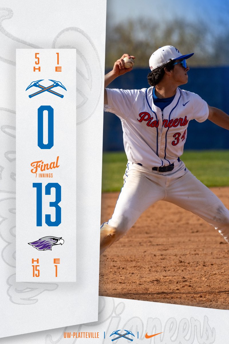 UW-Platteville Athletics (@uwp_pioneers) on Twitter photo The season ends for <a href="/UWPlattBaseball/">UW-Platteville Baseball</a> in their third game of the WIAC Tournament as they fall to UW- Whitewater in seven innings. #SwingTheAxe #uwp #uwplatteville #platteville The season ends for <a href="/UWPlattBaseball/">UW-Platteville Baseball</a> in their third game of the WIAC Tournament as they fall to UW- Whitewater in seven innings. #SwingTheAxe #uwp #uwplatteville #platteville