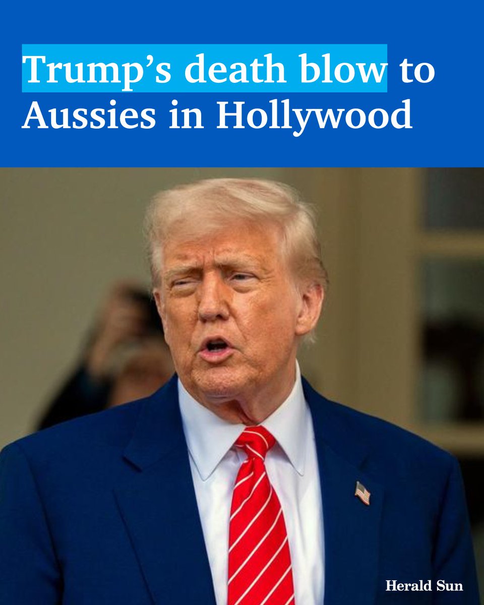 Donald Trump’s bombshell tariff attack on foreign films has Aussie stars fearing it could spell the end of our local industry > bit.ly/4daZdq3