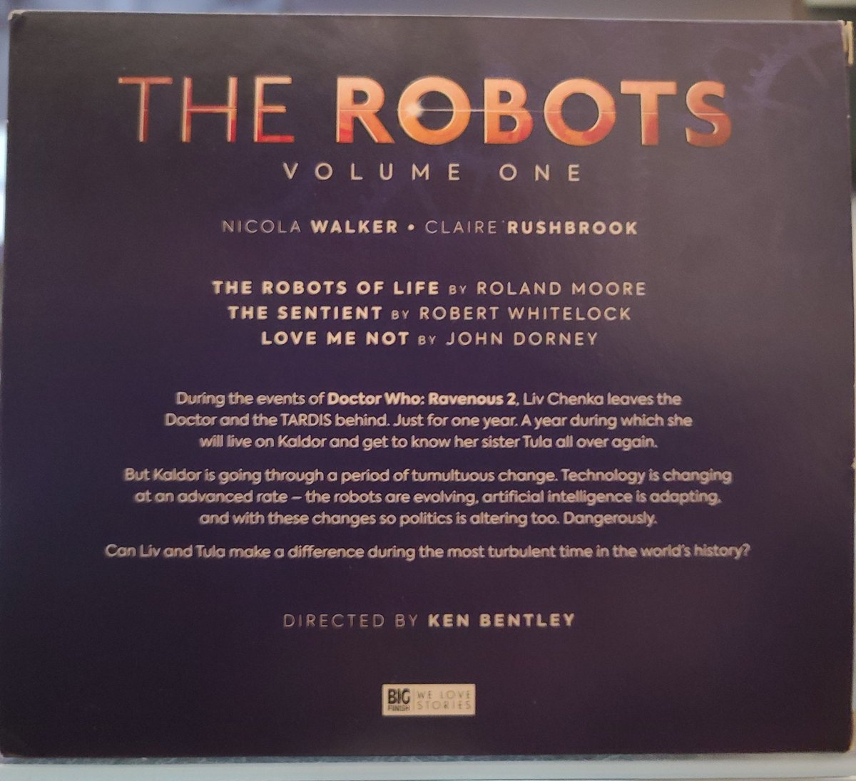 TheMetalWhovian's tweet photo. #NewProfilePic is my current #BigFinish relisten, 'The Robots Volume One' featuring "The Robots of Life" by Roland Moore, "The Sentient" by Robert Whitelock, &amp; "Love Me Not" by John Dorney.

#DoctorWho #TheRobots #LivChenka #PhysicalMedia https://t.co/9YyDG4T41S