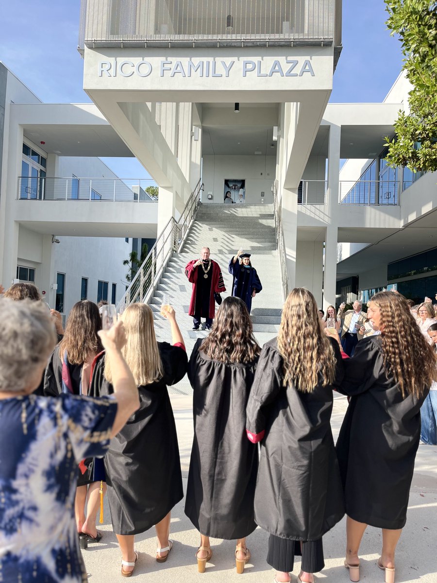 Toasting the newest St. Thomas University #STUAlumni from our Back2Back The Sun Conference Champions in a special ceremony before they leave for the Play NAIA National Playoffs! #STULeadersforLife