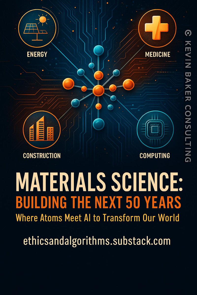 KevinBakerBiz's tweet image. 5/
The next edition feature:
Materials Science: Explained Simply
…in plain language, big vision.
It’s the kind of story that makes you see the world differently.
#EthicsAndAlgorithms #KevinLBaker