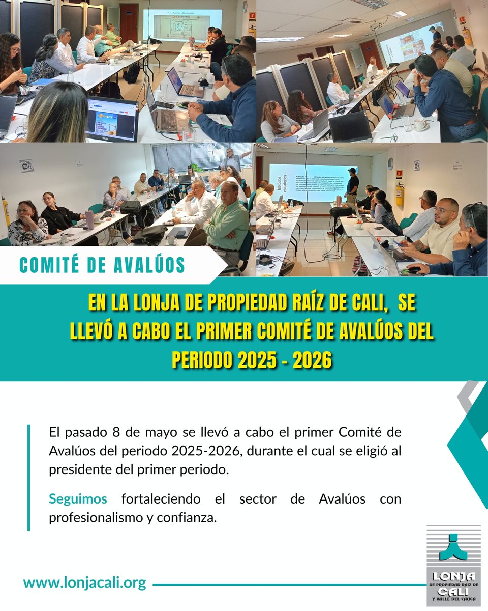 lonjacali's tweet image. Seguimos fortaleciendo el sector de Avalúos con profesionalismo y confianza.
#avaluos #sectorinmobiliario #lonjacali #valledelcaucacolombia #cali
#gremioinmobiliario