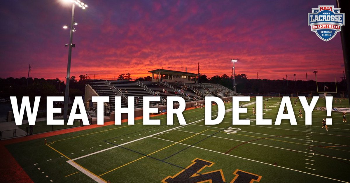 M🥍

There is lightening in the area of the 2025 #NAIAMlax National Championship. The start of the game between <a href="/KUSeahawks/">Keiser Seahawks</a> and <a href="/UC_Patriots/">UC Athletics</a>  has been delay.

Stay tuned for more updates.

#BattleForTheRedBanner #TheRightWayToPlay