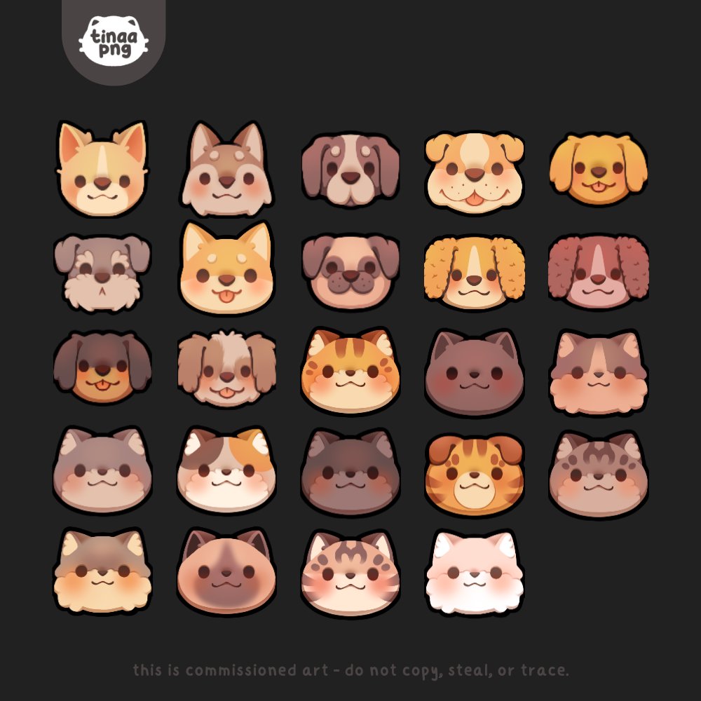 doggo and kitty badges made for <a href="/itskitdy/">Kitdy 👾⭐️</a> 🤎