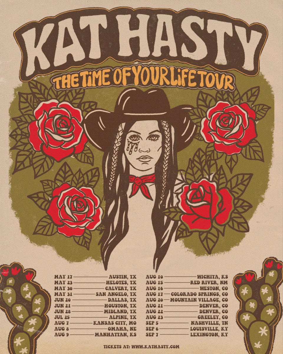 kathasty's tweet image. tickets on sale now for The Time of Your Life Tour ❤️🎸kathasty.com/tour
