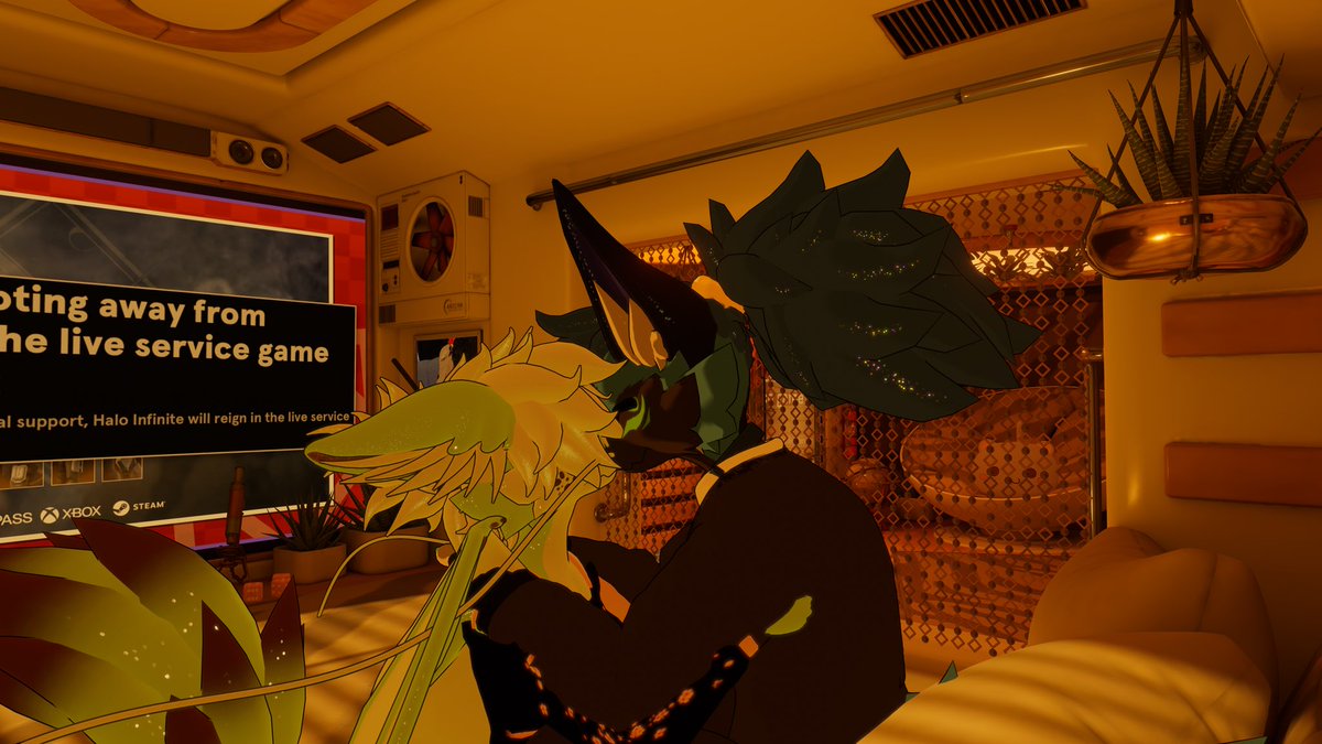 Atlas_0114's tweet image. i know i don't really post much of what i'm up to here.. but i might start to.. since in the past i almost exclusively posted art.. here's some vrchat pictures i took with my fiancé just for goofs..