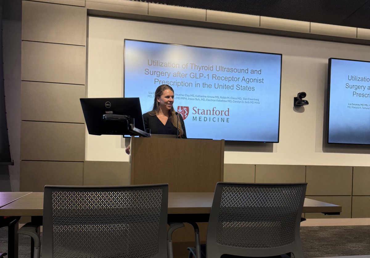 Stanford General Surgery (@stanfordgensurg) on Twitter photo Uh oh! Are GLP-1 leading to a cascade effect of healthcare utilization? <a href="/OpNotes/">SUSurgeryResidency</a> Resident <a href="/Lia_DDelaney/">Lia Delaney</a> and her mentor <a href="/DaceySeib/">Carolyn Dacey Seib</a>’s research shows heightened awareness may be leading to invasive biopsies and surgery for predominantly benign thyroid pathology. #Holman25 Uh oh! Are GLP-1 leading to a cascade effect of healthcare utilization? <a href="/OpNotes/">SUSurgeryResidency</a> Resident <a href="/Lia_DDelaney/">Lia Delaney</a> and her mentor <a href="/DaceySeib/">Carolyn Dacey Seib</a>’s research shows heightened awareness may be leading to invasive biopsies and surgery for predominantly benign thyroid pathology. #Holman25