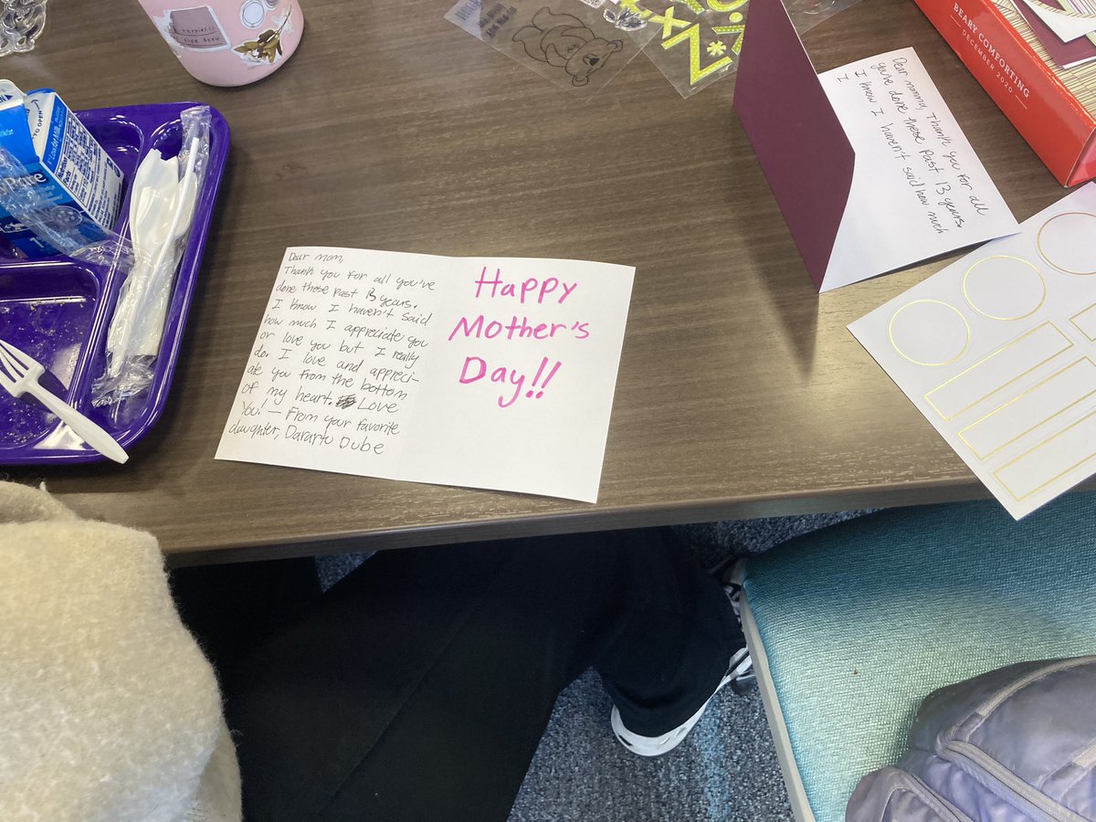 The library had a card making station this week for Mother’s Day and Teacher Appreciation. Students came down and made cute cards to celebrate their favorite people!