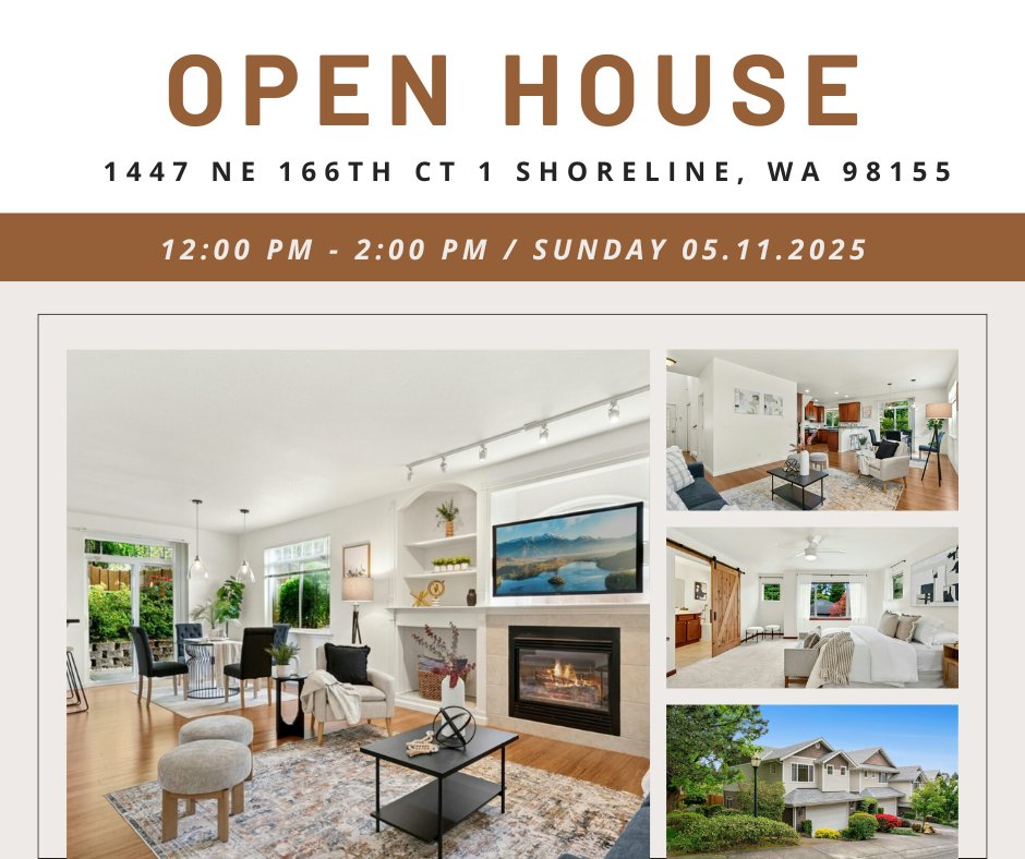 elliescode's tweet image. OPEN HOUSE

12-2 pm Sunday

1447 NE 166th Ct #1,
Shoreline, WA 98155

Beautifully updated end-unit townhome in a peaceful, well-maintained community.

ellieadam.kellyrightrealestate.com