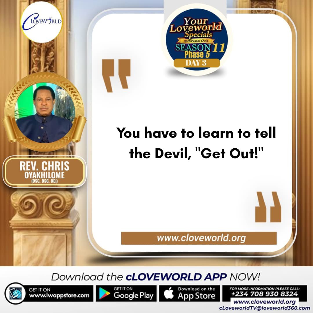 cloveworldtv's tweet photo. NUGGETS ✨✨
YOUR LOVEWORLD SPECIALS WITH PASTOR CHRIS - SEASON 11 , PHASE 5 ( GRAND FINALE)
Download the cLoveworld App👇🏽
https://t.co/saJwPCEDeM
#cloveworld
#ltmnetworks
#ylwsontv https://t.co/fEr9Y2FGi1