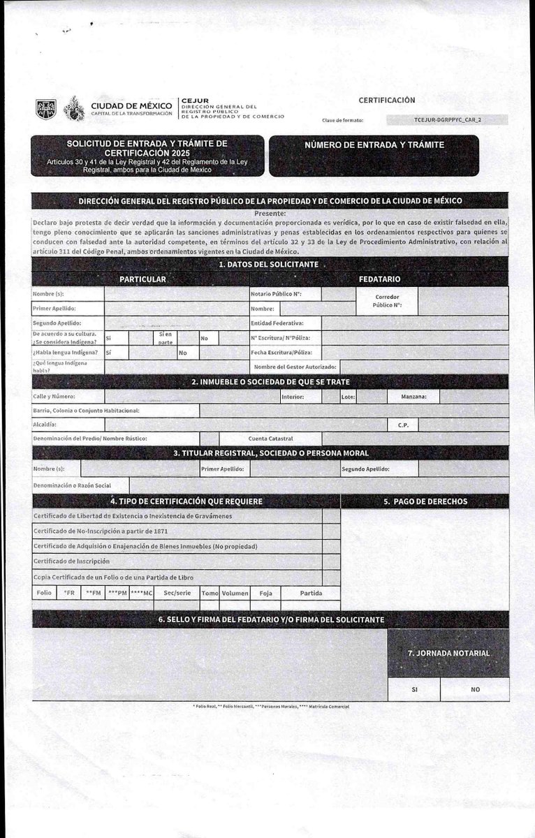 🔴 Conoce el Instructivo del llenado del formato y la solicitud de entrada y trámite 2025 para el Certificado de Inscripción del #RPPyC de la #CDMX  🏘️📖🪶