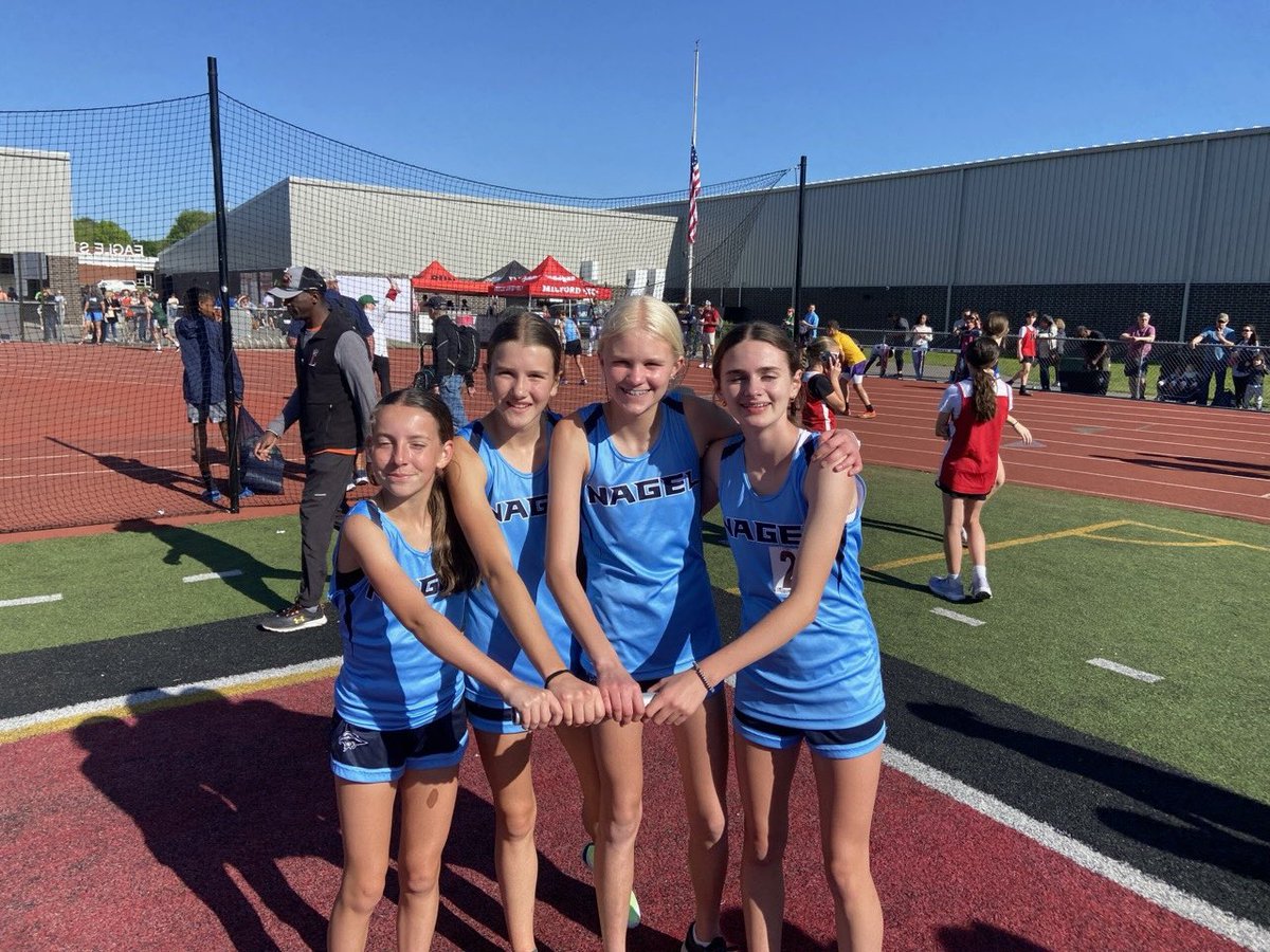 Another school record!!! HUGE CONGRATS to Lizzy Flora, Colby Lewis, Oakley Liske and Neka Barford for setting the school record in the 4x800!!! What a race by these girls! So proud of you all! Way to go, ladies!! #ONENEST