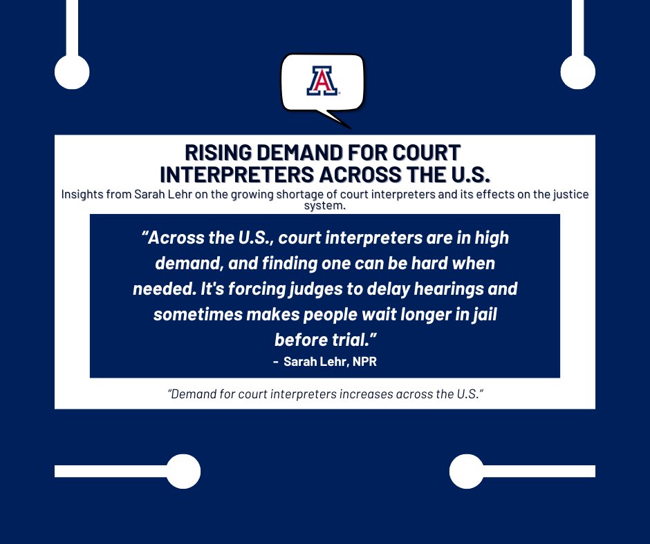 Court interpreters are in high demand, causing delays in legal proceedings. Learn how this shortage is affecting the justice system at this link: npr.org/2025/05/01/nx-…

#CourtInterpreters #InterpreterShortage #JusticeSystem