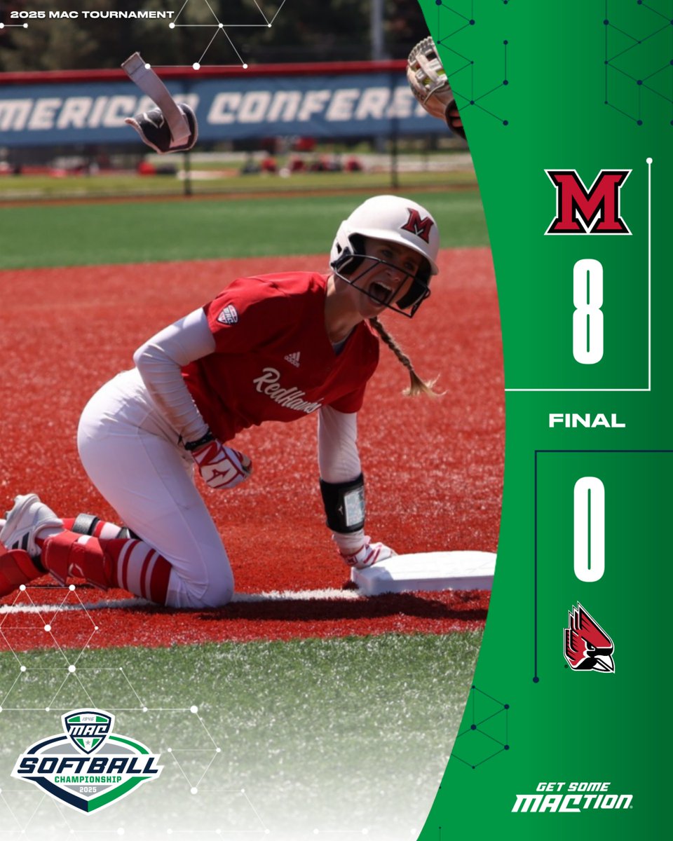 MACtion (@macsports) on Twitter photo 'HAWKS WIN‼️
With the victory, Miami advances to tomorrow's championship against No. 2 Ohio at 1PM ET!
<a href="/MiamiOH_SB/">Miami Softball</a> | #MACtion 'HAWKS WIN‼️
With the victory, Miami advances to tomorrow's championship against No. 2 Ohio at 1PM ET!
<a href="/MiamiOH_SB/">Miami Softball</a> | #MACtion