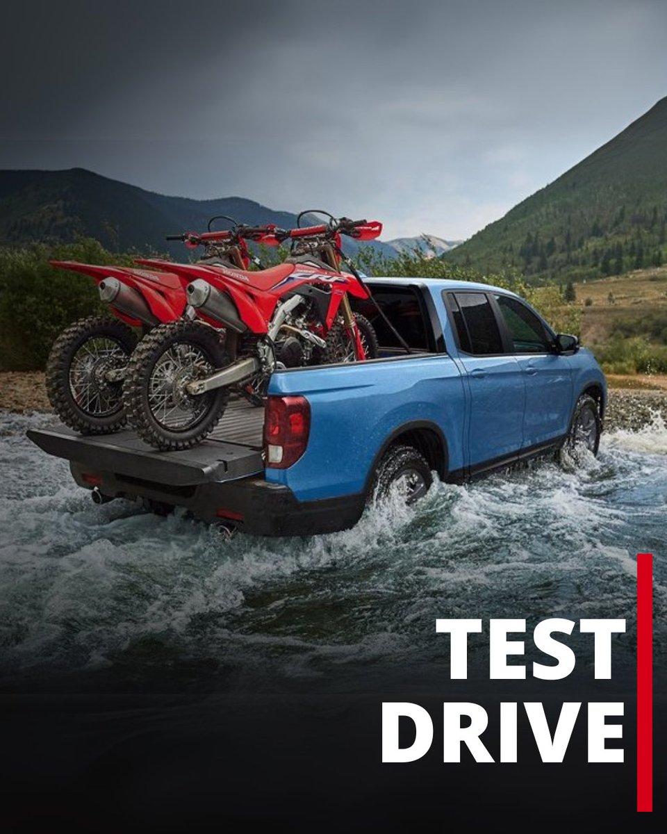 Make a splash in the #HondaRidgeline truck!🌊 Take it for a test drive today and experience all it has to offer!

Shop now at tinyurl.com/zyt98nyv

#HondaTrucks #TruckLife #Ridgeline #Honda
