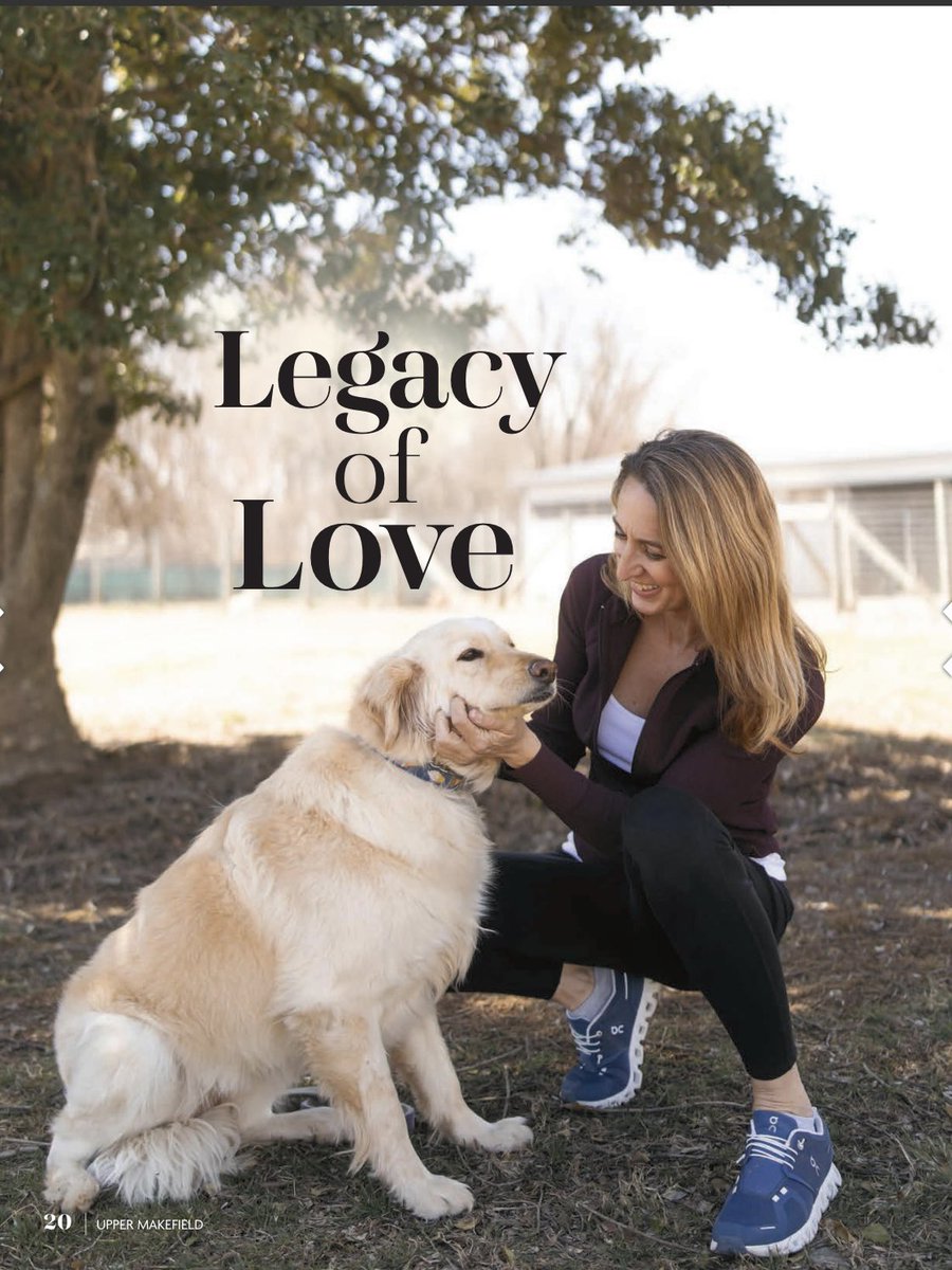 I was flipping through our town magazine when I flipped to the page that says “Legacy of Love.” I was shocked to see our dog Marley! I can tell it’s her by her ice cream cone collar. She’s also with our friend Heather who runs Sit and Stay. Marley never told me she was modeling!