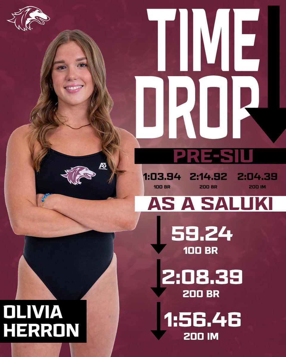 Our final Time Drop of the week is all about one of our All-Americans, Olivia Herron!

#Salukis | #RunWithUs