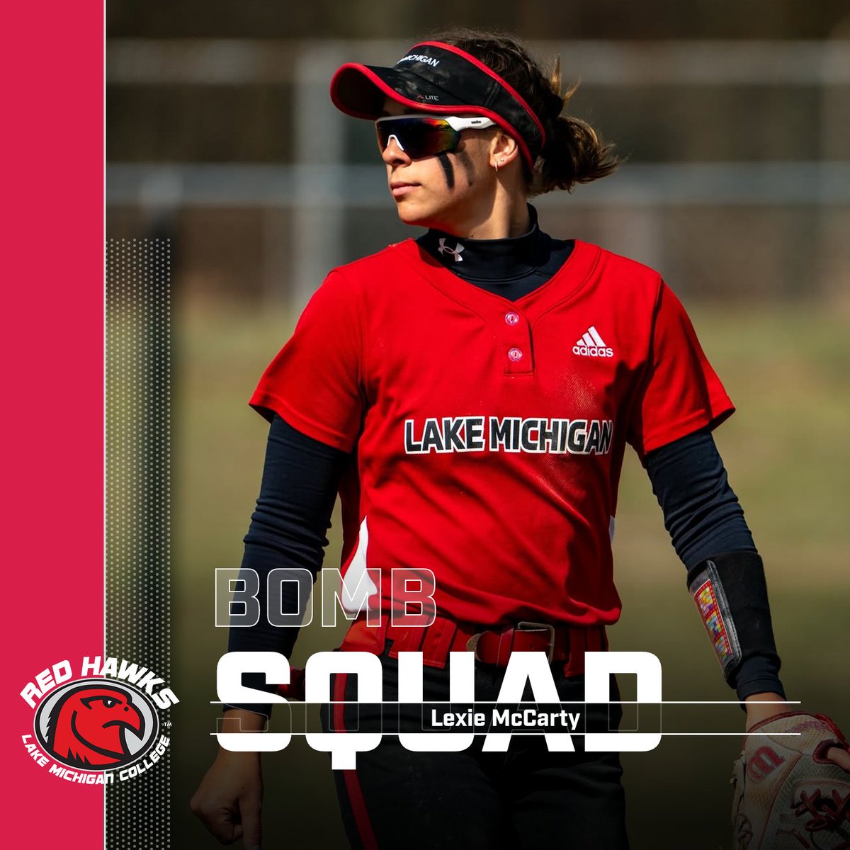 Another one ✌🏼 In the bottom of the first inning, Lexie McCarty hits a 2-run dinger against Macomb. Helping lead the Red Hawks to a 9-1 win. 

#TalonTough #Bomb