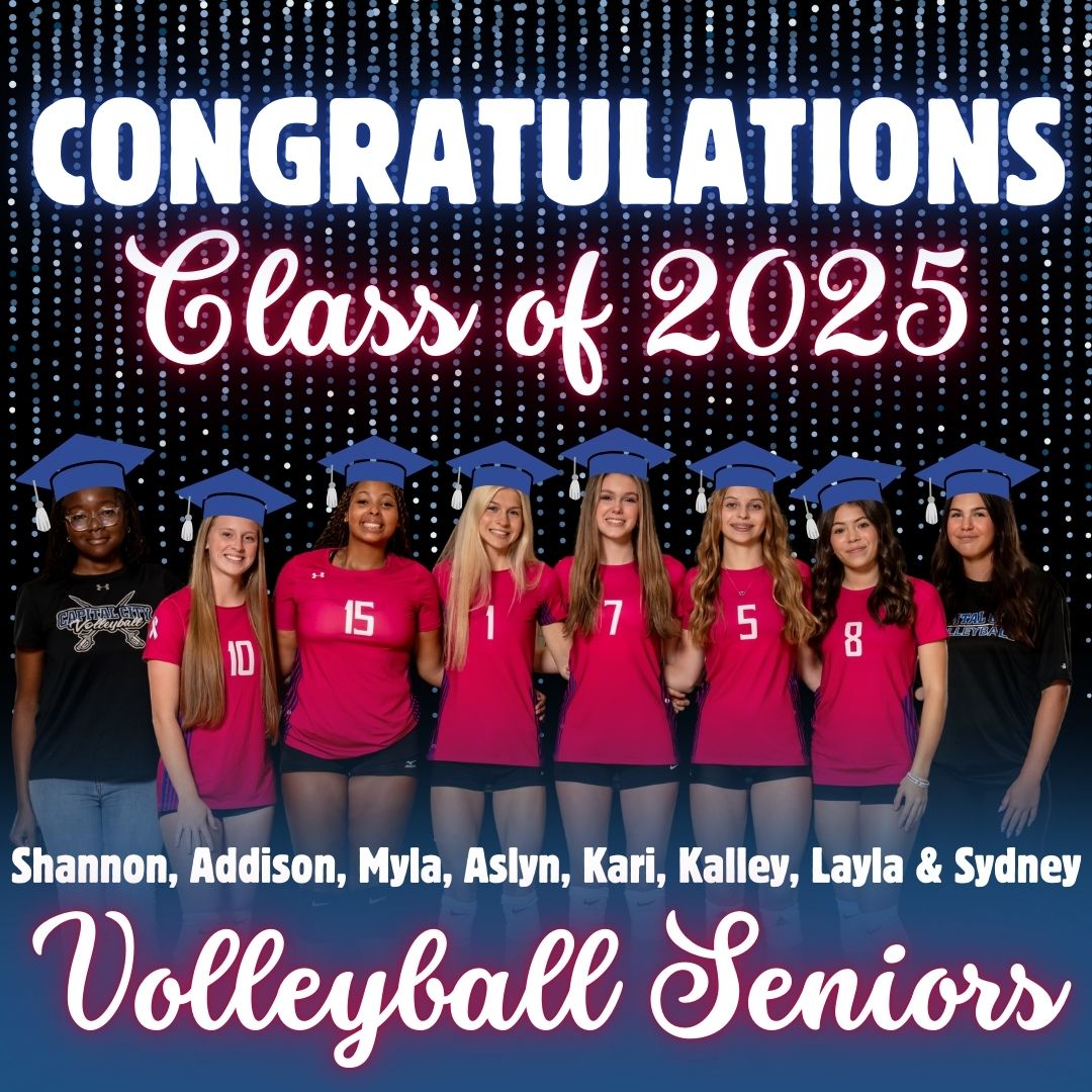 CONGRATULATIONS to our AMAZING 2025 Volleyball Seniors💙 You are destined for great things and we cannot wait to see all your dreams come true!