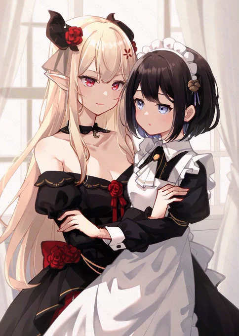 メイド×魔族令嬢の創作百合#メイドの日 