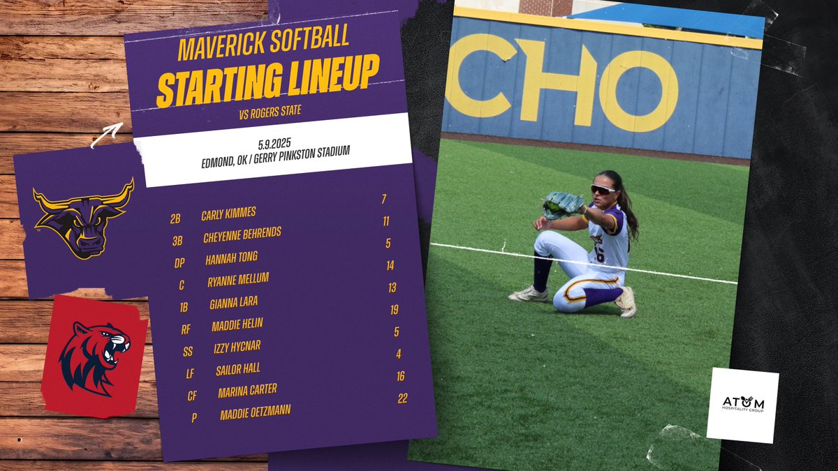 Maddie Oetzmann gets the nod vs. Rogers State. Final game of the evening will begin shortly in Edmond. #HornsUp