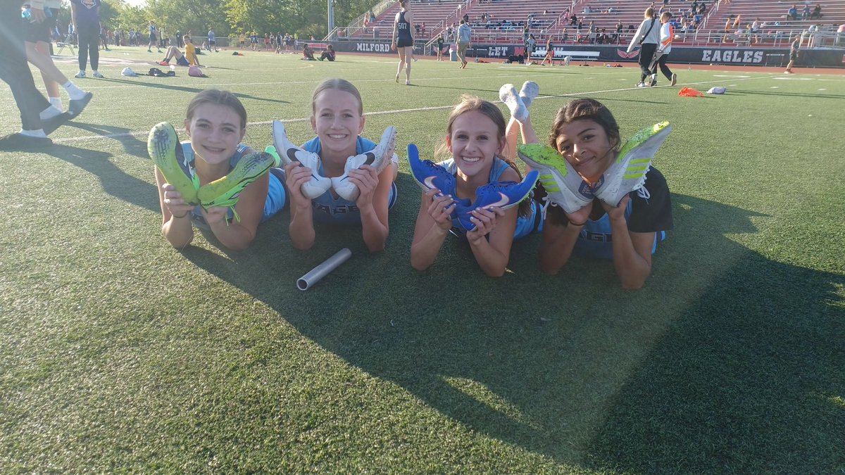 Nighthawks are shattering records today! This time by Nora Smith, Audrey Wetzel, Abby Sallee and Lexie Reyes in the 4x100 relay!!! So proud of you guys and what you’ve accomplished!!! Way to go, ladies!! #ONENEST