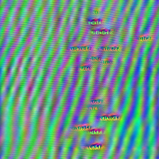 zer0int1's tweet photo. Let's just see what #OpenVision ViT-Large-14 224 features look like.

Layer 4 + 5 text salience features. :)

(That's a feature activation max visualization - a 'neuron' from inside the #AI!) 
#AIart https://t.co/WlYOkUqG7d