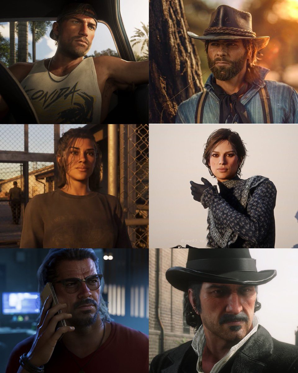 saudigamer's tweet image. التشابه بين شخصيات RDR2 و GTA 6👀