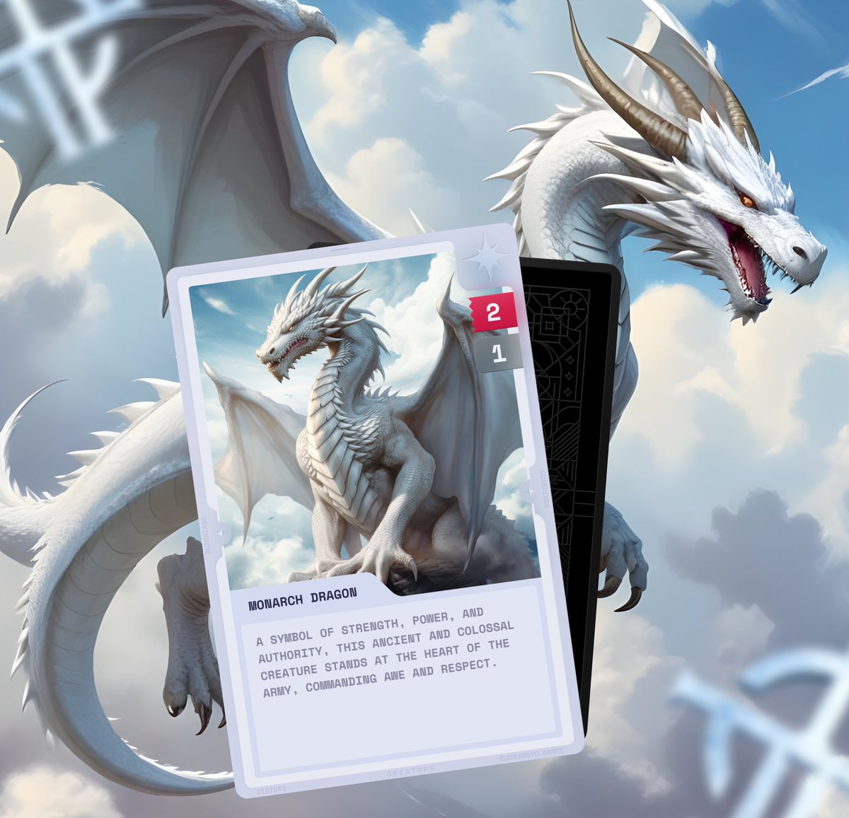 GalacticGrail's tweet photo. Guardian Deck ๐ก๏ธ #GGrail $NAKA CCG
Monarch Dragon is a symbol of strength, power and authority. It will defend its family without hesitation.
#P2E #CardPlayingGames #MagicTheGathering #OnChain https://t.co/9xT4XPGCEU