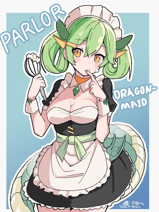 再掲パルラだいぶ前の絵#メイドの日 