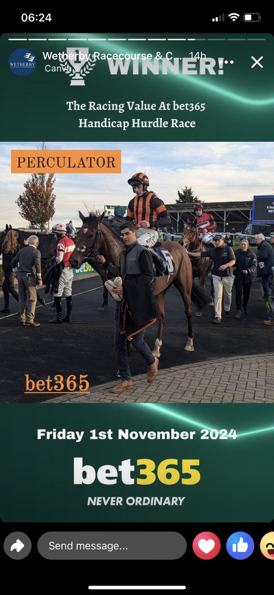 The time has come for Perculator to finish her racing career and we’re now looking for the best possible option for her life after racing.

She means the absolute world to me and my family so naturally we want only the best for her.

Please DM me if you’re interested