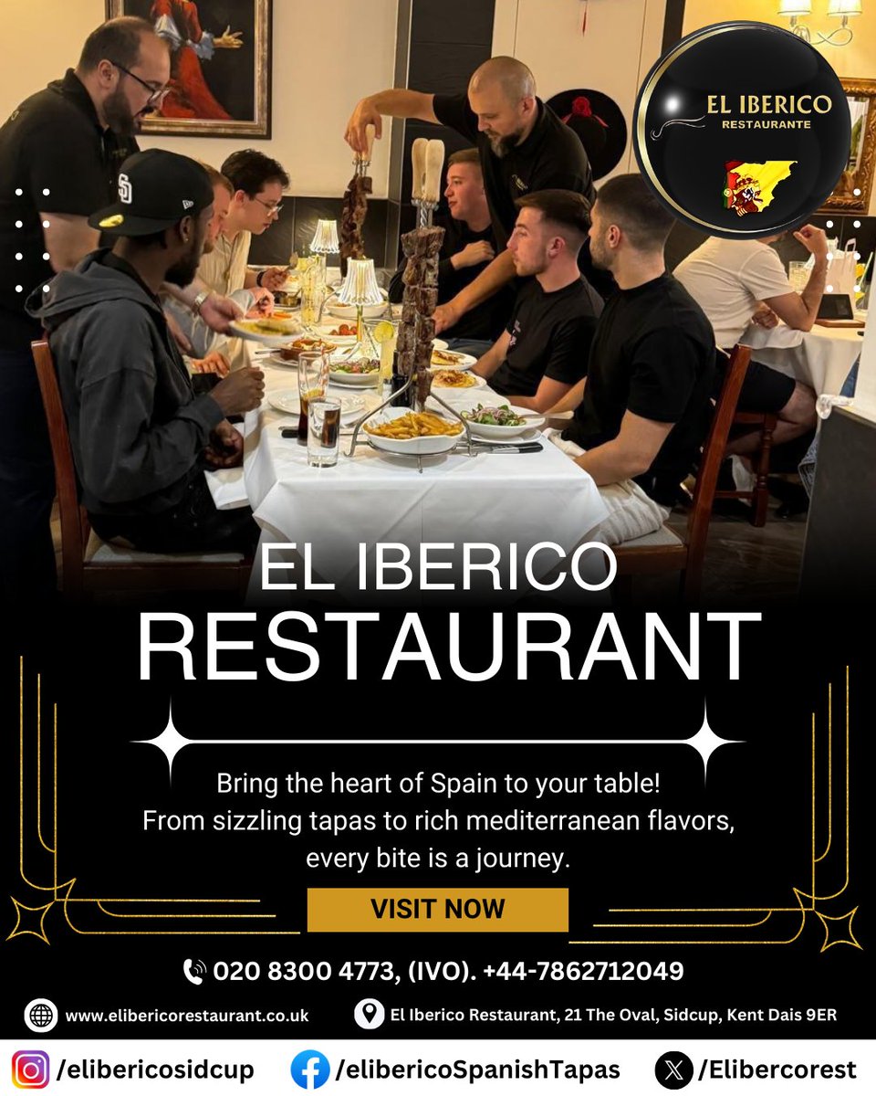 🌐 www.elibericorestaurant.co.uk
☎️ 020 8300 4773
📱 (Ivo) +44 7862712049

Bring the Heart of Spain to Your Table

#ElIberico #SpanishCuisine #TapasTime #MediterraneanMagic #FoodieJourney #Mediterranean #Restaurant #Sidcup #Kent #Taste #Tradition #Authentic #Flavorful #Spanish