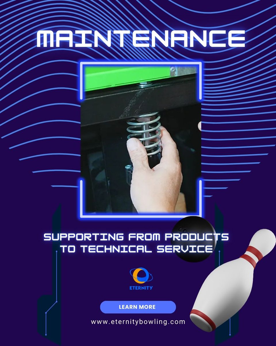 EternityBowl's tweet image. Struggling with High Costs &amp;amp; Downtime? Eternity Bowling&apos;s Low-Maintenance Solutions Deliver Savings &amp;amp; Growth
Ready to transform your bowling business? Learn More eternitybowling.com/maintainance/
#BowlingTech #BowlingAlleyUpgrade