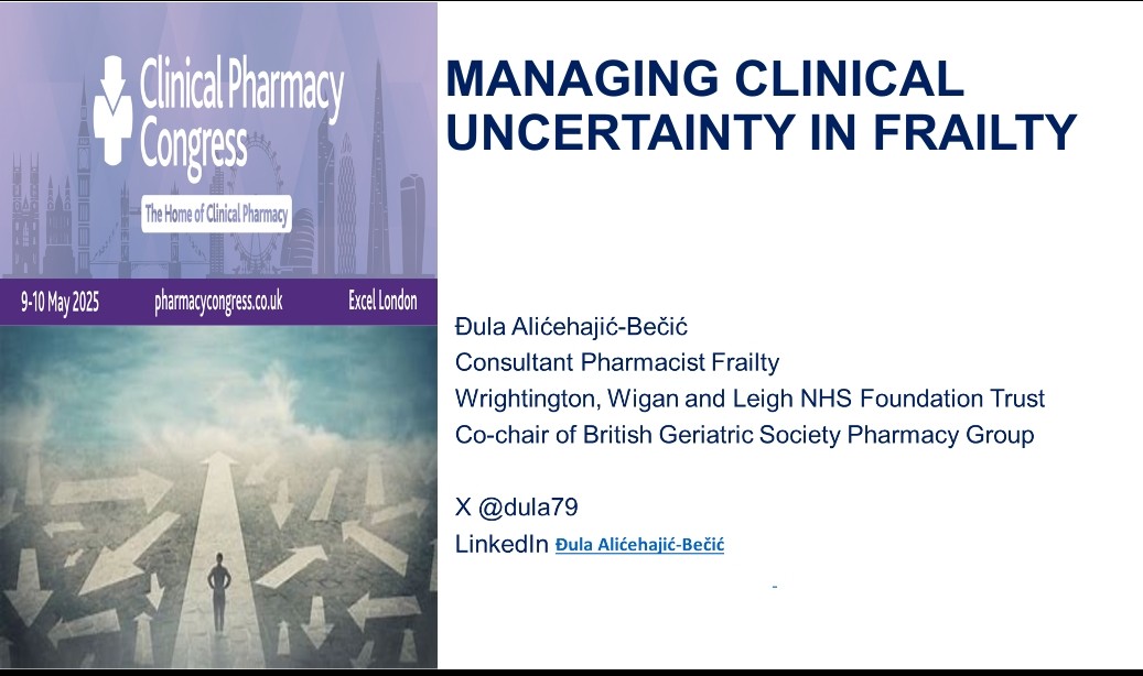 ĐulaAlićehajić-Bečić (@dula79) on Twitter photo Early start going to <a href="/CPCongress/">Clinical Pharmacy Congress</a> <a href="/ExceLLondon/">Excel London</a> join me in clinical leadership theatre at 3.15 to discuss how we manage uncertainty in frailty <a href="/STEVECHEMIST/">stevethechemist 💙</a> <a href="/Louise1401/">Louise Organista</a> <a href="/GeriSoc/">British Geriatrics Society</a> <a href="/GrahamStretch/">Graham Stretch</a> <a href="/PharmHadeel/">Hadeel Mohamed</a> <a href="/WWLNHS/">WWL NHS</a> Early start going to <a href="/CPCongress/">Clinical Pharmacy Congress</a> <a href="/ExceLLondon/">Excel London</a> join me in clinical leadership theatre at 3.15 to discuss how we manage uncertainty in frailty <a href="/STEVECHEMIST/">stevethechemist 💙</a> <a href="/Louise1401/">Louise Organista</a> <a href="/GeriSoc/">British Geriatrics Society</a> <a href="/GrahamStretch/">Graham Stretch</a> <a href="/PharmHadeel/">Hadeel Mohamed</a> <a href="/WWLNHS/">WWL NHS</a>