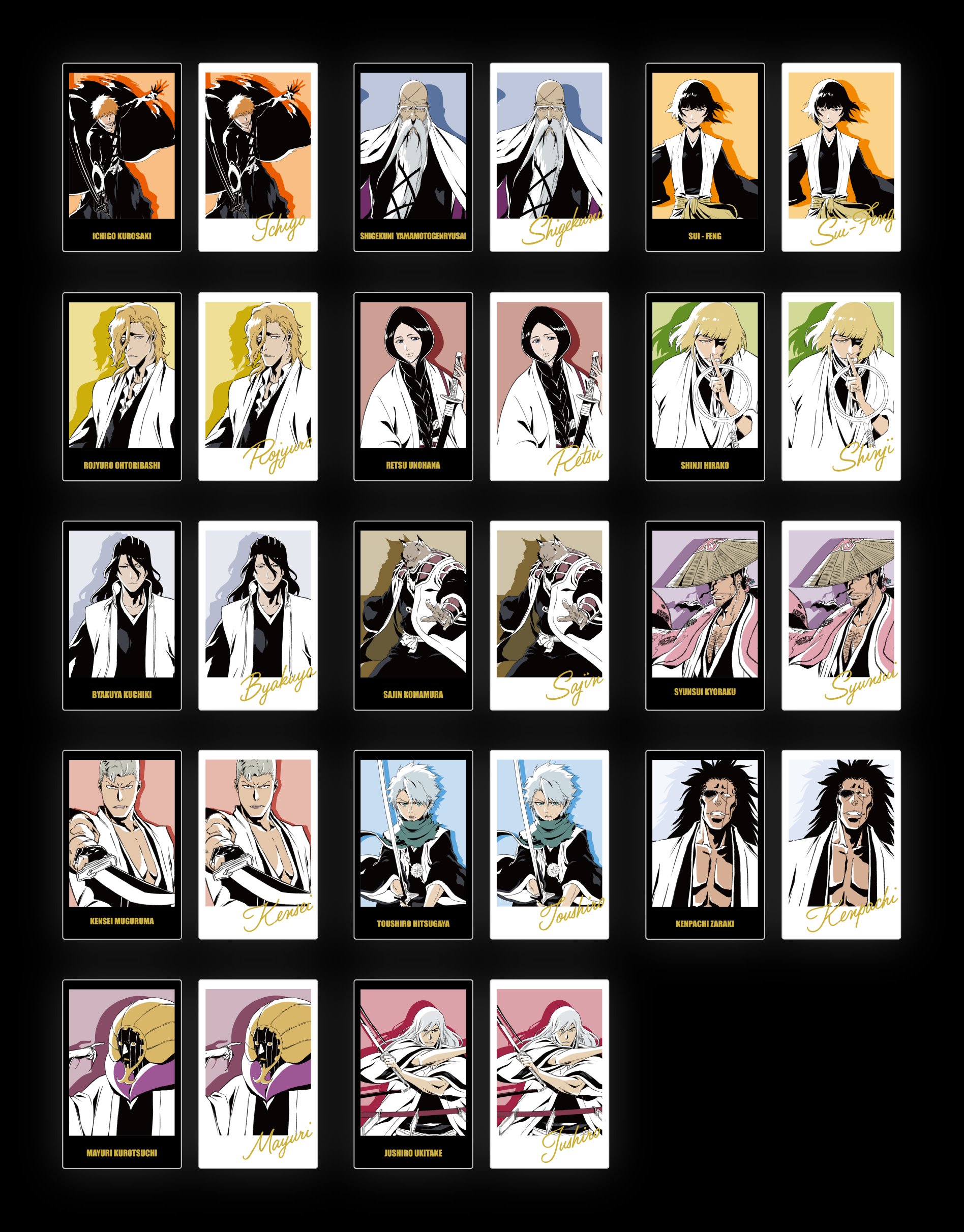 BLEACH WORLD 池袋 ルキア インスタントフォト風シート 缶バッジ