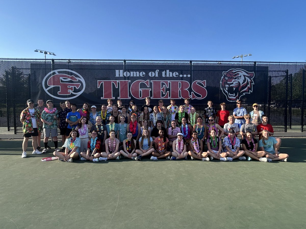 Cedar Falls Women’s Tennis (@cftigerstennis) on Twitter photo This has become such a fun tradition of having an end of the season mixed doubles JV fun night with pizza and cookies! Hawaiian theme this year. So sad that it’s our last year since the state moved the girls to the fall. <a href="/CF_Booster/">Cedar Falls Tiger Booster Club</a> <a href="/CFHSGoTigers/">CFHS Athletics and Activities</a> This has become such a fun tradition of having an end of the season mixed doubles JV fun night with pizza and cookies! Hawaiian theme this year. So sad that it’s our last year since the state moved the girls to the fall. <a href="/CF_Booster/">Cedar Falls Tiger Booster Club</a> <a href="/CFHSGoTigers/">CFHS Athletics and Activities</a>