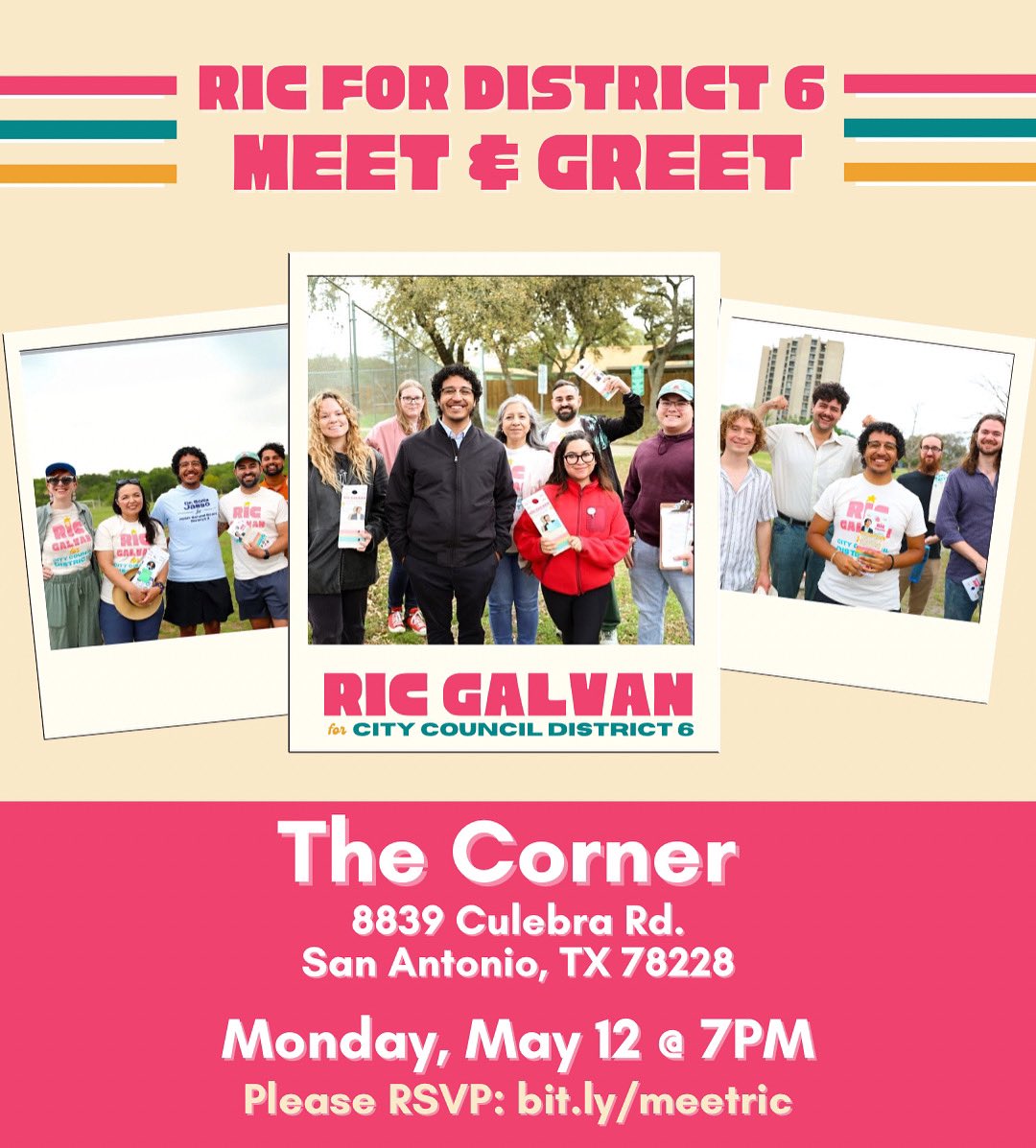 Join us this Monday for a Meet &amp; Greet to learn more about our campaign and how you can help us reach the finish line in this run-off. Hope to see y'all there!

RSVP Here: bit.ly/meetric
