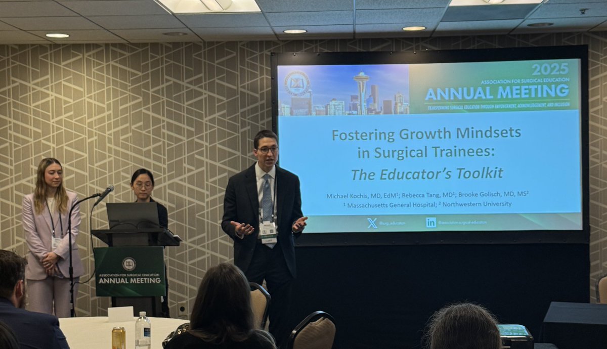 Collaboration of Surgical Education Fellows (@surgedfellows) on Twitter photo Direct from Montreal <a href="/APSASurgeons/">APSA Surgeons</a>! ✈️
<a href="/Michael_Kochis/">Michael Kochis</a>, <a href="/BrooketheOstomy/">K Brooke Golisch, MD MS</a>, and Rebecca Tang leading a workshop on fostering growth mindsets in surgical trainees! #SEW2025
<a href="/mjfureyDO/">Michael J. Furey, DO, MSMED</a>, thoughts?! Direct from Montreal <a href="/APSASurgeons/">APSA Surgeons</a>! ✈️
<a href="/Michael_Kochis/">Michael Kochis</a>, <a href="/BrooketheOstomy/">K Brooke Golisch, MD MS</a>, and Rebecca Tang leading a workshop on fostering growth mindsets in surgical trainees! #SEW2025
<a href="/mjfureyDO/">Michael J. Furey, DO, MSMED</a>, thoughts?!