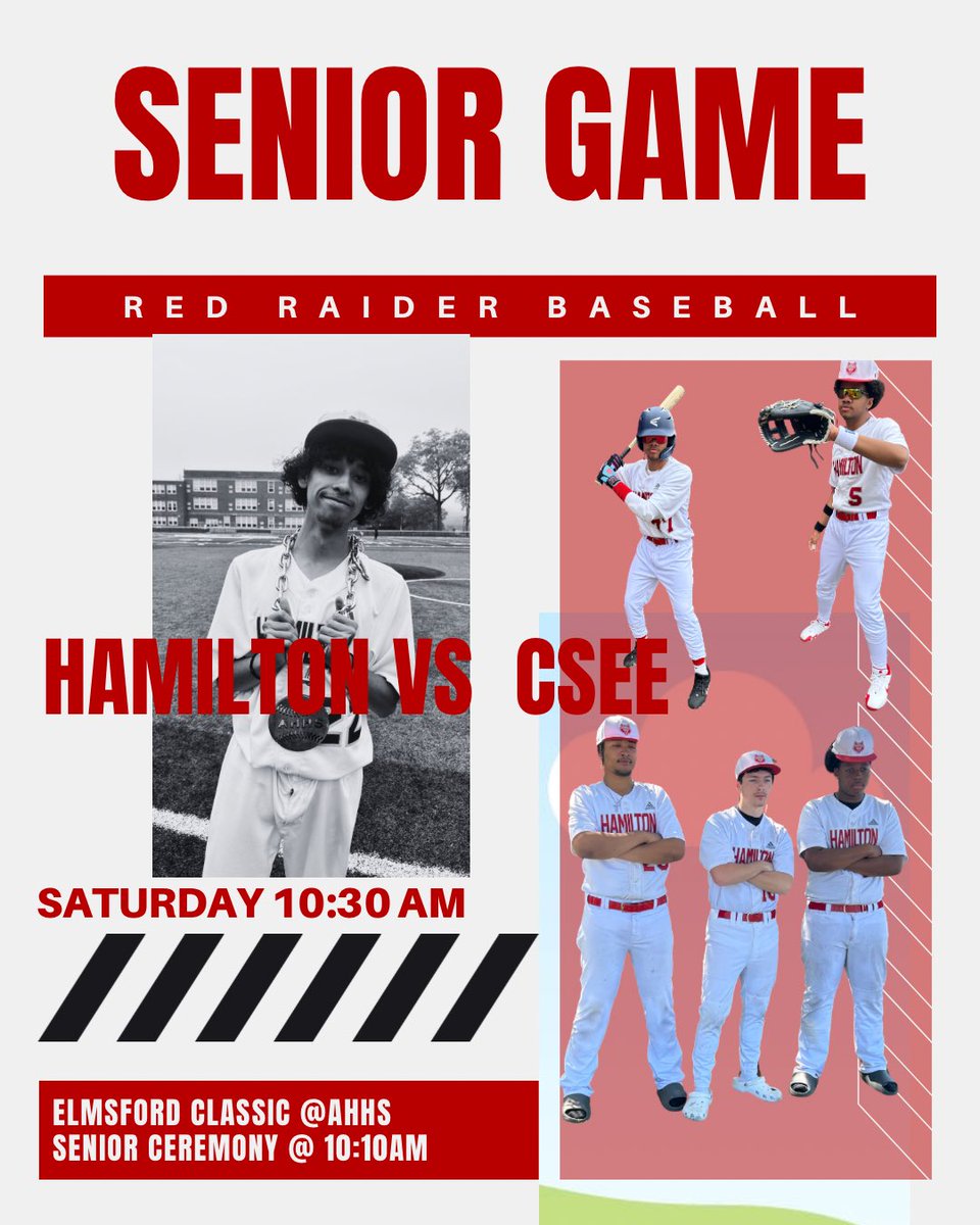 Senior Game Tomorrow (No Umbrella Needed… for Real) come show our seniors some love. 
<a href="/RedRaiderAD/">Hamilton Athletics</a> <a href="/lohudsports/">lohud sports</a>