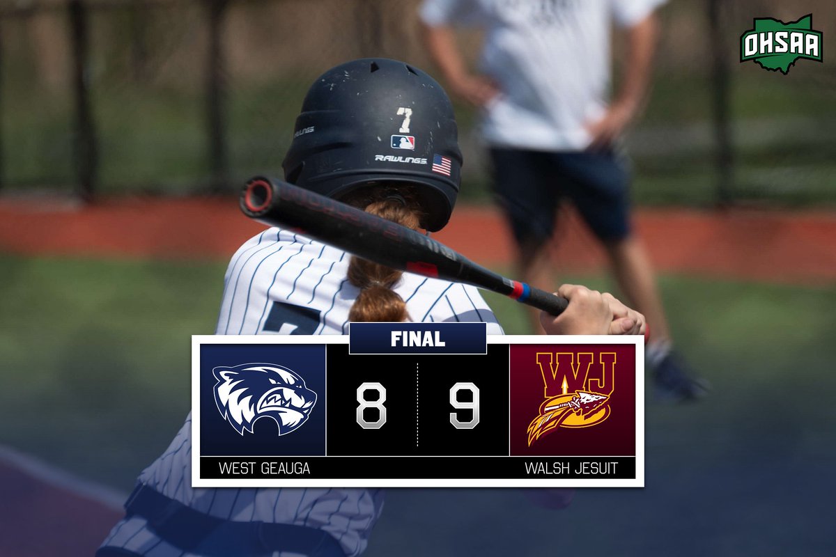 Final: 

West Geauga battles one of the top teams in the area down to the wire before falling 9-8 in the final inning. 

Gambatese: 4-4, 3r
Born: 2-4, 2rbi
Rogaski: 2-4, 3rd I
Percassi: 7ip, 12h, 5k