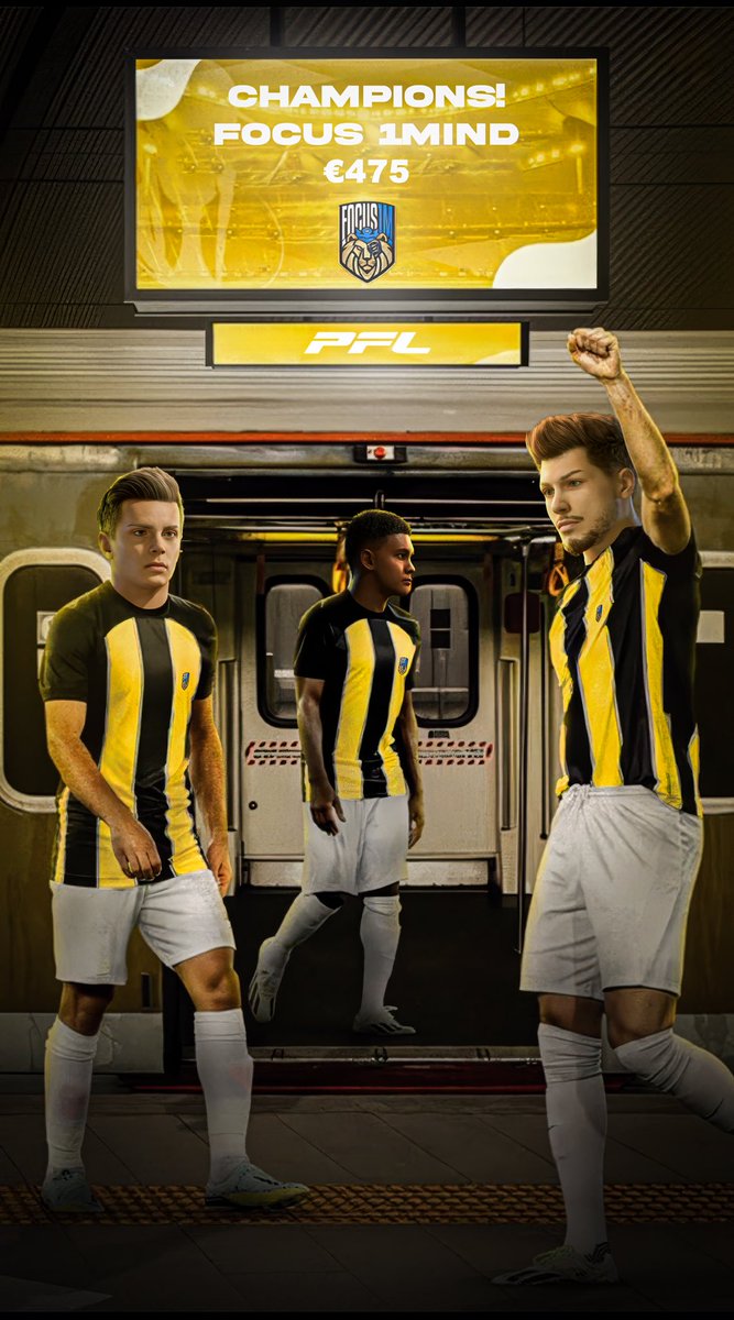 PFL (@officialpfl_) on Twitter photo 🏆PFL CashCup Champions! #30
👥 <a href="/OneMindXI/">Focus 1Mind</a>
⚽️ <a href="/EASPORTSFC/">EA SPORTS FC</a>
👊 Huge congratulations to <a href="/OneMindXI/">Focus 1Mind</a> on winning the CashCup!
Well-deserved victory after an incredible performance.
💰€475
🏆Road to Champions!
W✅ vs #Dracarys (Quarter Final - 2-0)
W✅ vs <a href="/RTEsportProClub/">Rote Teufel E-Sport Pro Club</a>( Semi 🏆PFL CashCup Champions! #30
👥 <a href="/OneMindXI/">Focus 1Mind</a>
⚽️ <a href="/EASPORTSFC/">EA SPORTS FC</a>
👊 Huge congratulations to <a href="/OneMindXI/">Focus 1Mind</a> on winning the CashCup!
Well-deserved victory after an incredible performance.
💰€475
🏆Road to Champions!
W✅ vs #Dracarys (Quarter Final - 2-0)
W✅ vs <a href="/RTEsportProClub/">Rote Teufel E-Sport Pro Club</a>( Semi
