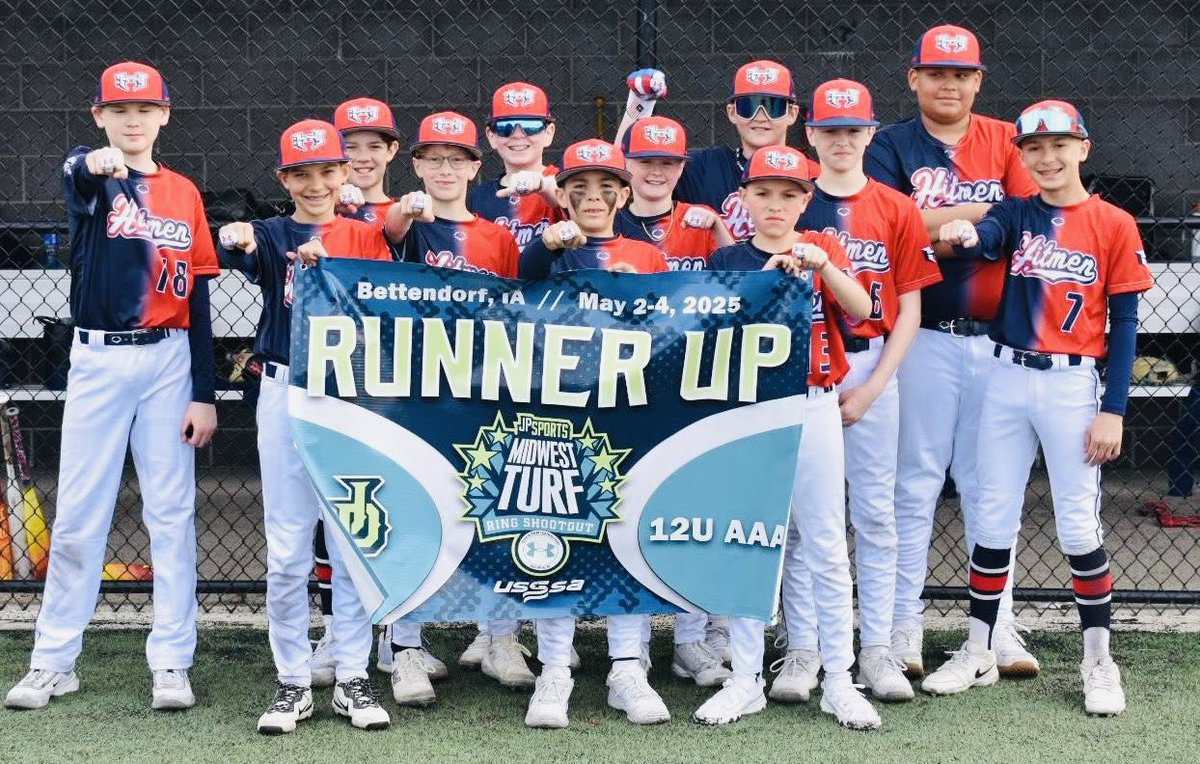 Congrats to our 12u Premier squad on finishing Runner-Up in the AAA/Open Under Armour Midwest Turf Ring Shootout. Keep it rolling boys! #Hitmen ⚾️