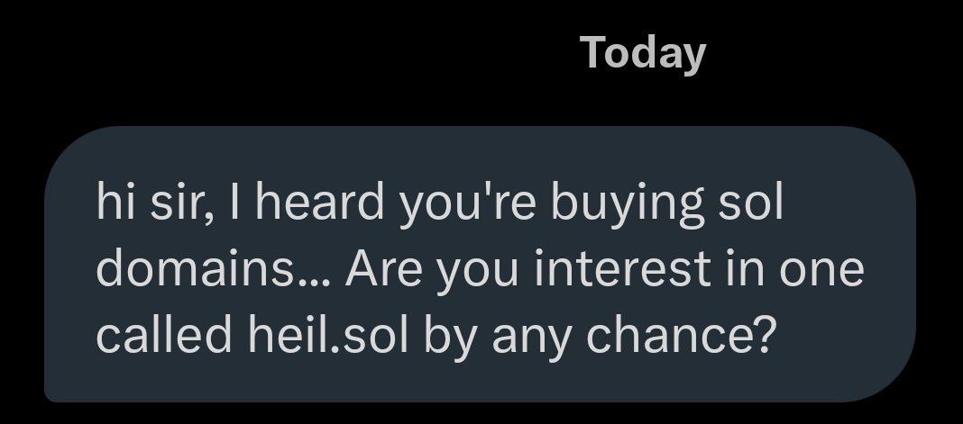 had DMs turned off for months because it was just spam and domain shills

turned them on last night and this guy already made me disable them again